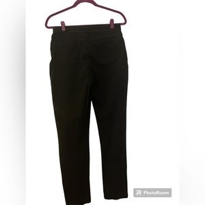 Susan Graver pull on black pants thicker material size s.